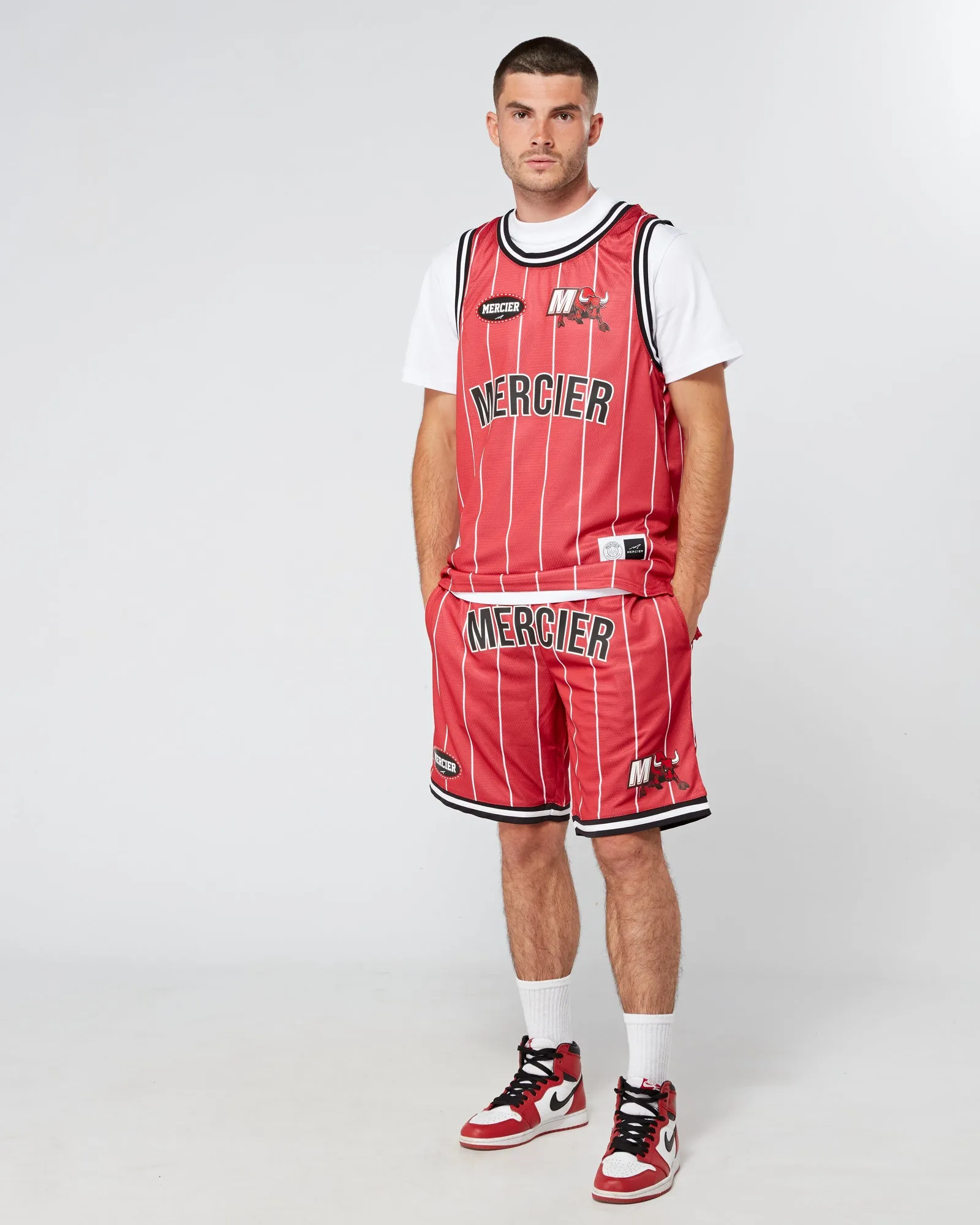 Red Mercier Crawford Basketball Shorts