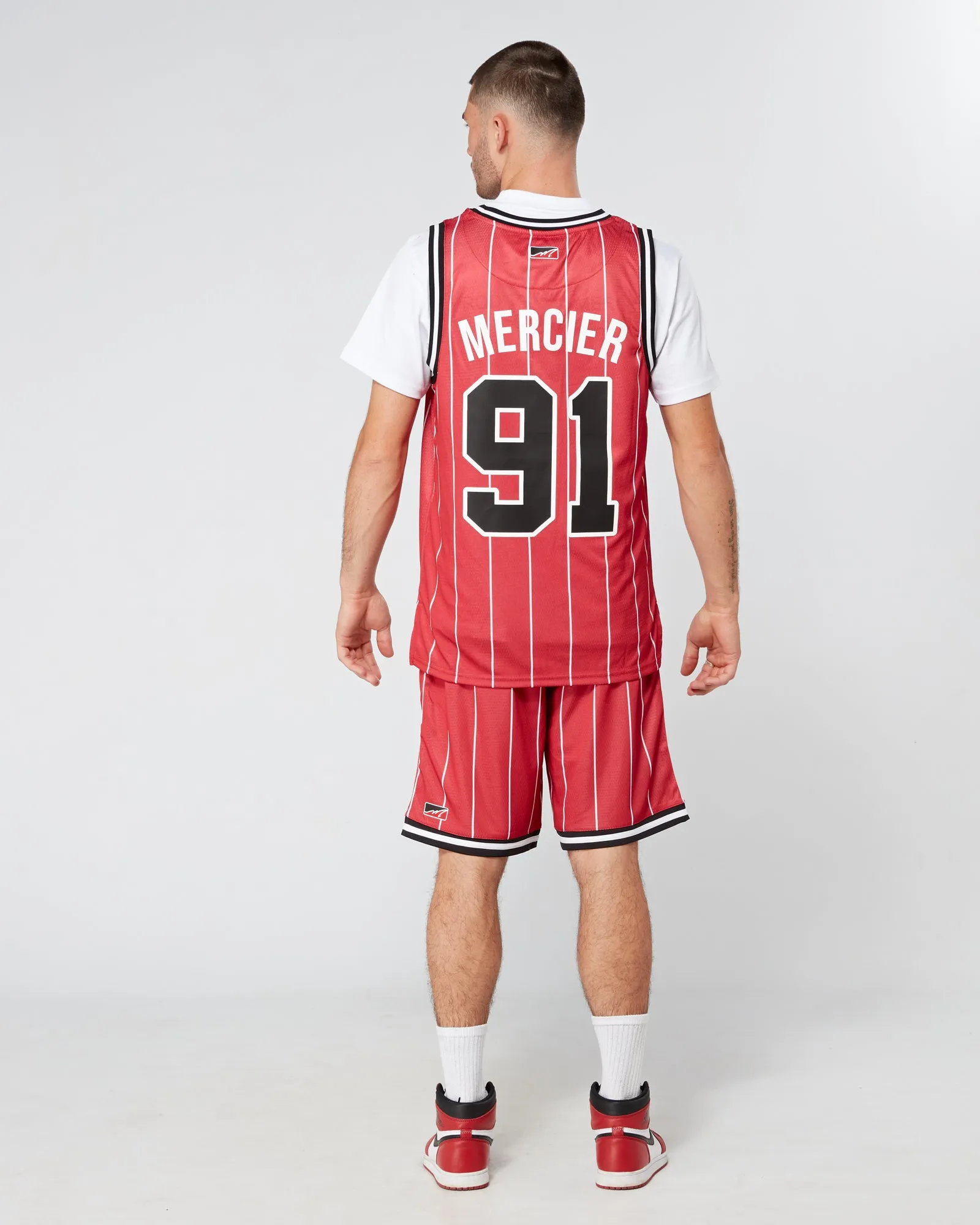 Red Mercier Crawford Basketball Shorts