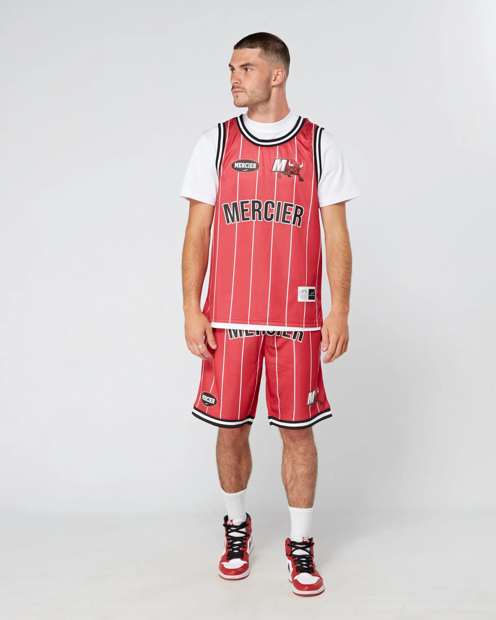 Red Mercier Crawford Basketball Shorts