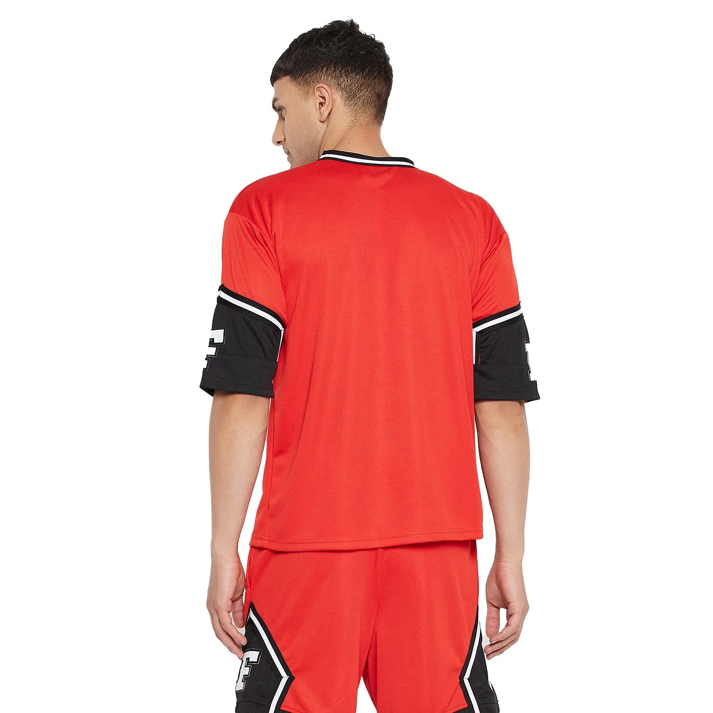 Red Mesh Basketball Tshirt