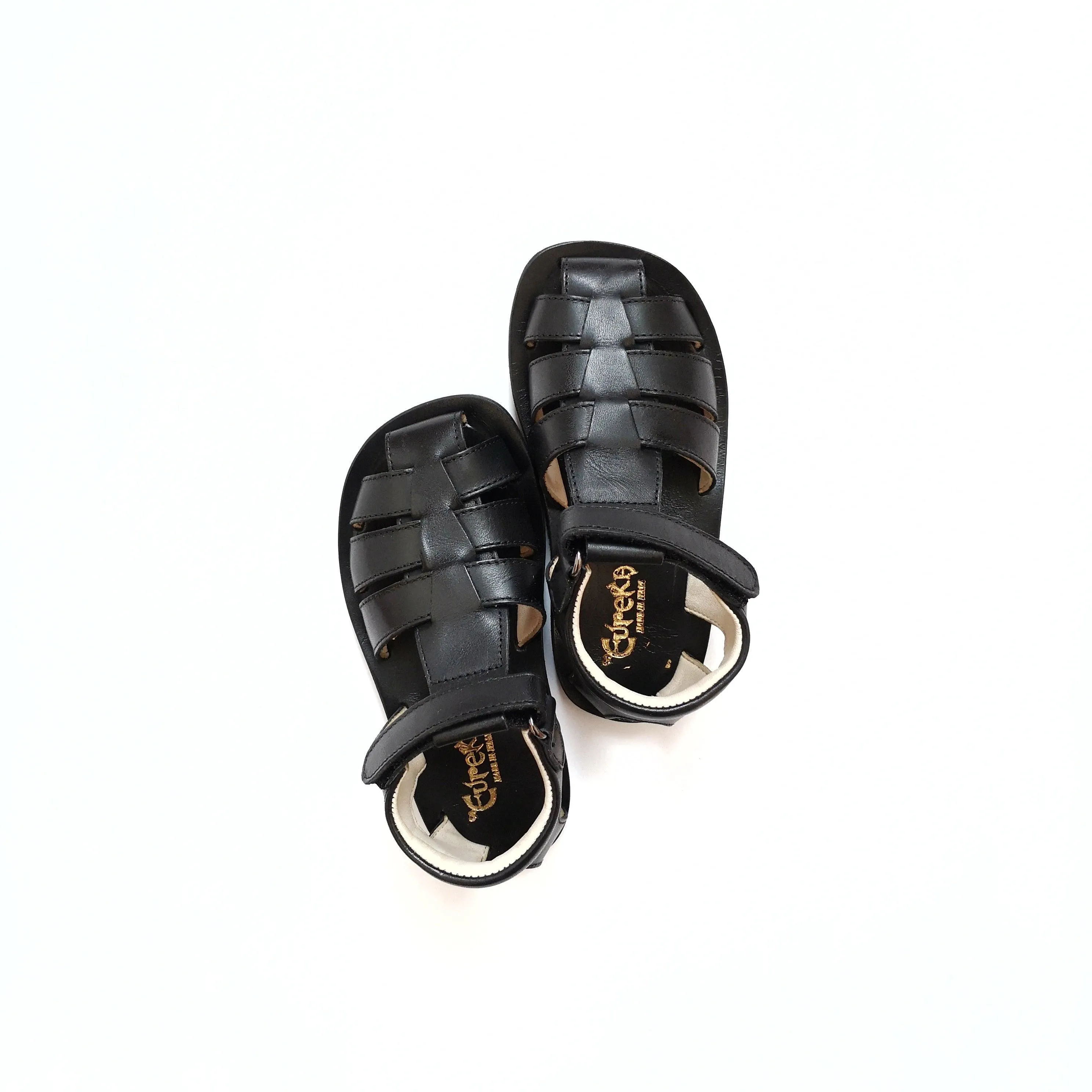 Sandals -laredo nero rubber sole (made-to-order)