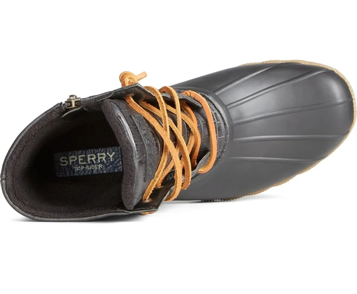 Sperry Women's Saltwater Croc - Black