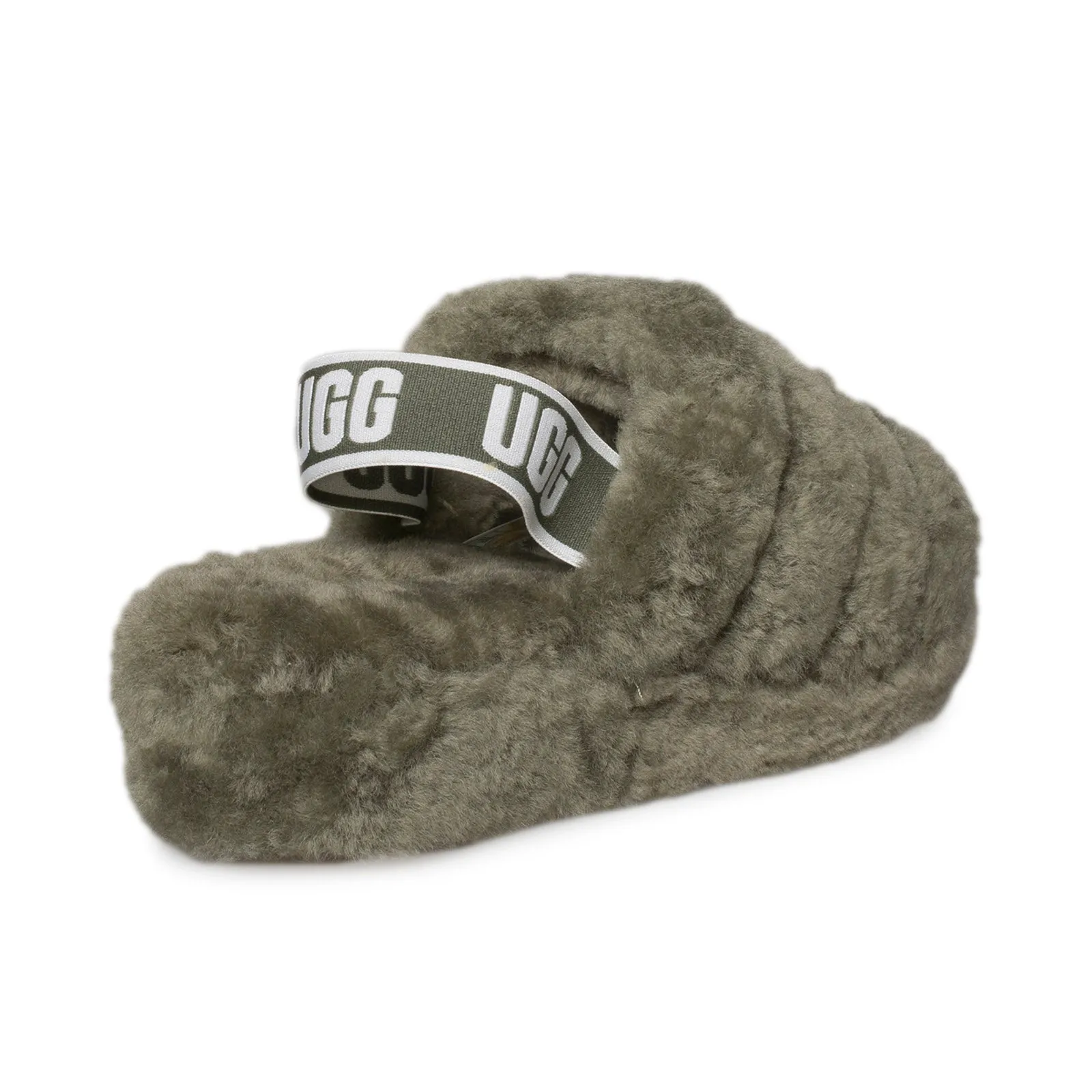 UGG Fluff Yeah Burnt Olive Slippers - Women's