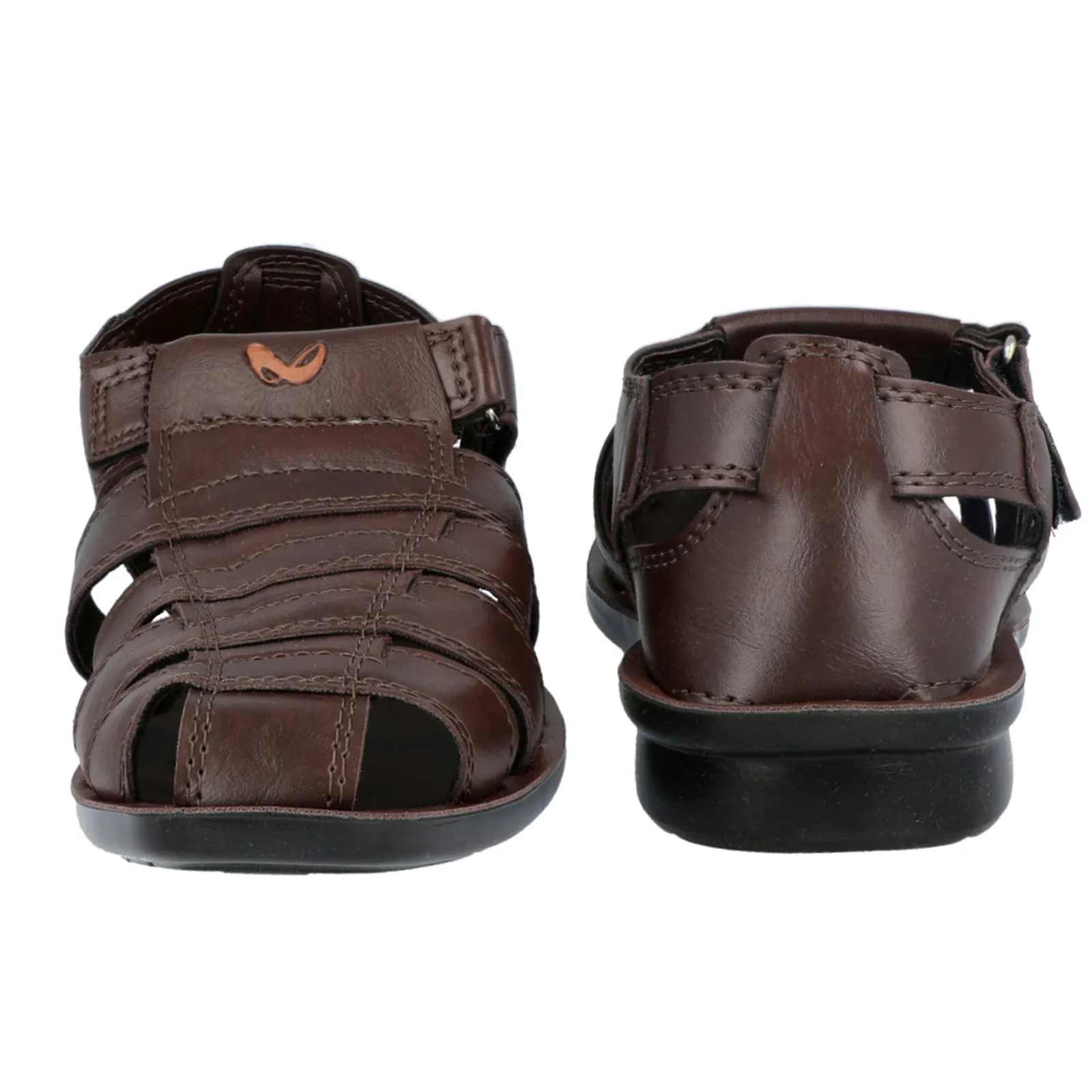 Walkaroo Men Solid Fisherman Sandals  - 13505 Brown