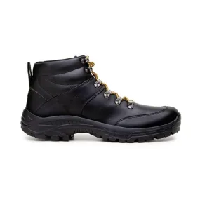 'Wave Explorer' vegan high-top explorer boots by Ahimsa - black